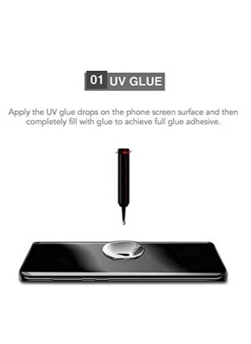 Oneplus 8 Pro Screen Protector, Baytion Oneplus UV Tempered Glass 【Exclusive Solution for Ultrasonic Fingerprint】【Full Adhesive】 【Fingerprint Sensor Compatible】【Easy Install Kit】