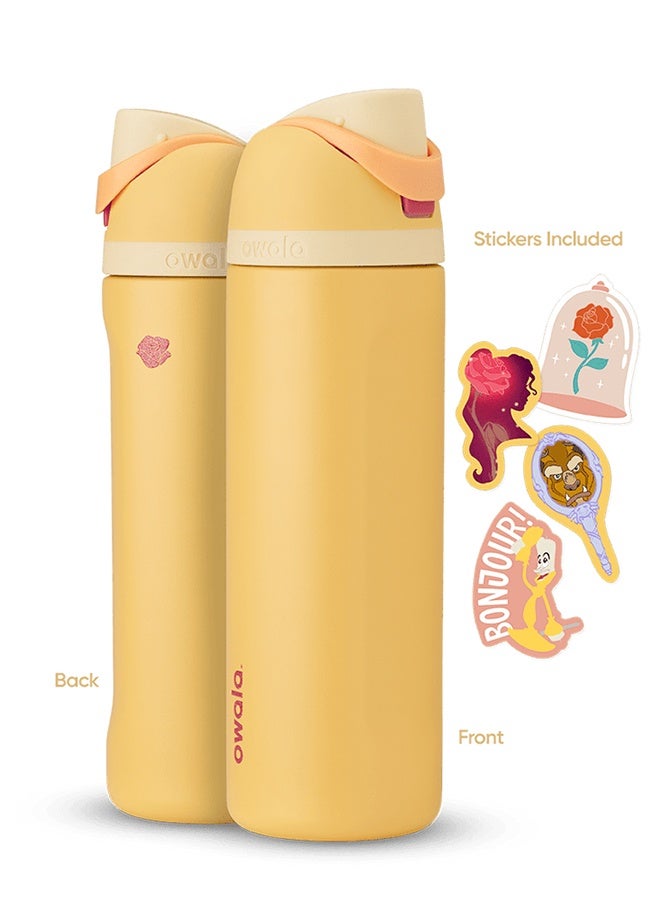 Owala Disney Princess 24 oz FreeSip Insulated Stainless Steel Water Bottle with Straw for Sports and Travel, BPA-Free Sports Water Bottles - Image 1