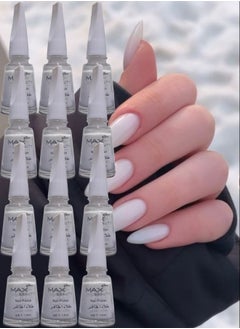 Max Beauty 12 Pieces Nail Polish White 