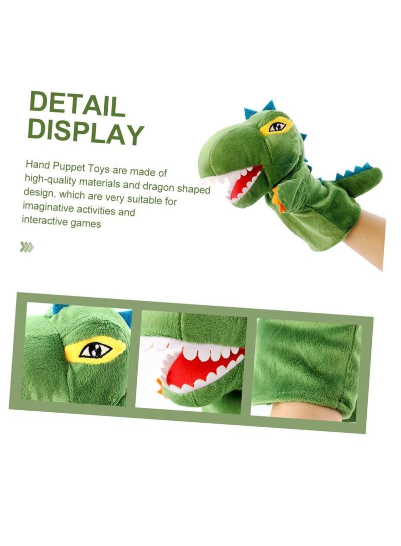 Zikra Animal Puppet Lovely Dinosaur Hand Puppet Plush Hand Puppet Toy Children's Hand Puppet Toy Plush Animal Hand Puppet Story Hand Puppet Toy Parent-child Plush Toy Hand Puppets - Image 4