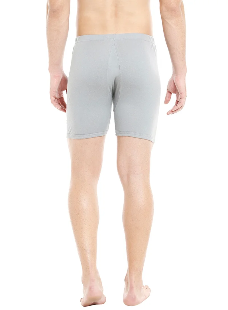 BYC MEN'S COTTON BOXER BRIEF SHORTS (PACK OF 3) - GREY