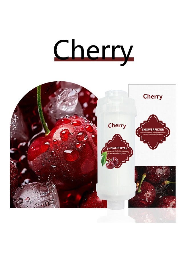 Vitamin Scented Beads shower Fliter, Anti Hair Loss, Prevents Dry Skin, Chlorine Removal, Rust Removal, Relaxing Aromatherapy, Non-Toxic (Cherry scent),100g  - Image 1