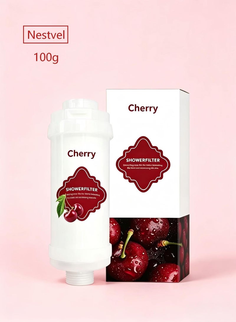 Nestvel Vitamin Scented Beads shower Fliter, Anti Hair Loss, Prevents Dry Skin, Chlorine Removal, Rust Removal, Relaxing Aromatherapy, Non-Toxic (Cherry scent),100g - Image 1