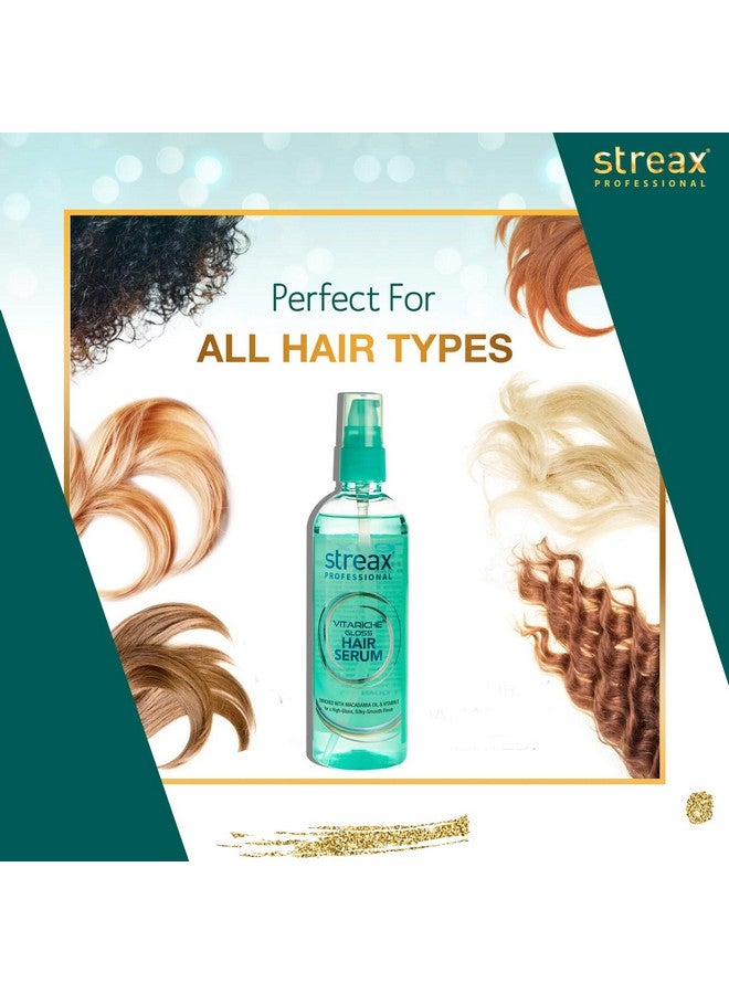 Streax Professional Vitariche Gloss Hair Serum 200 Ml X Pack Of 3 - Image 4