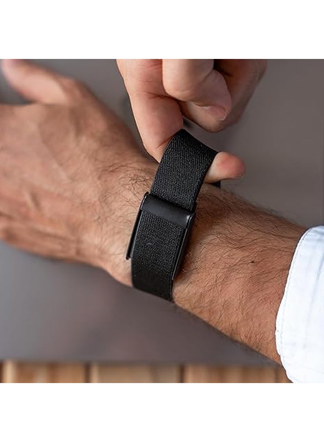 O Ozone Nylon Sport Band For Whoop 5.0 Band, Fast-Drying and Sweat-Wicking, Soft Adjustable Breathable Wristband Strap - Fitness Tracker Accessories- Black - Image 5
