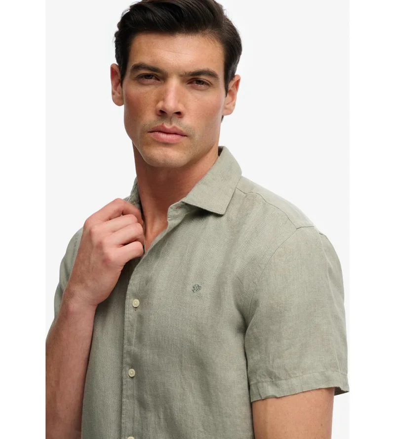 سوبر دراي Riviera Short Sleeve Linen Shirt