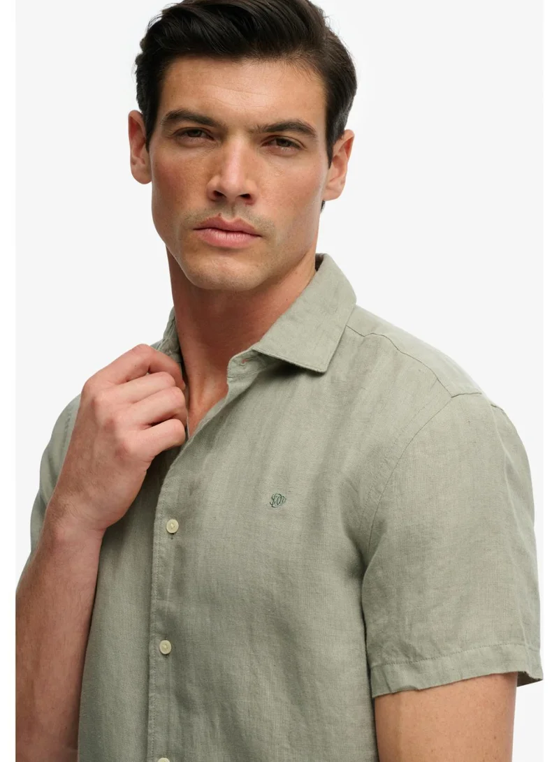 Superdry  Riviera Short Sleeve Linen Shirt for Men | Best Price UAE