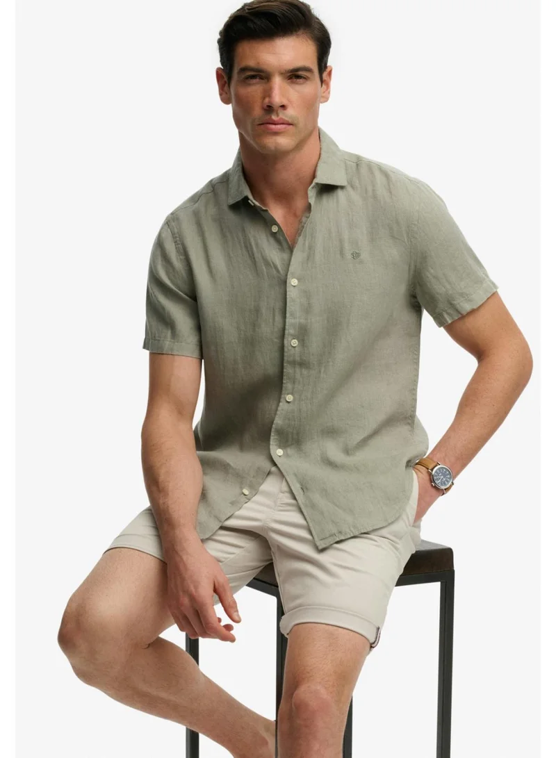 Superdry  Riviera Short Sleeve Linen Shirt for Men | Best Price UAE