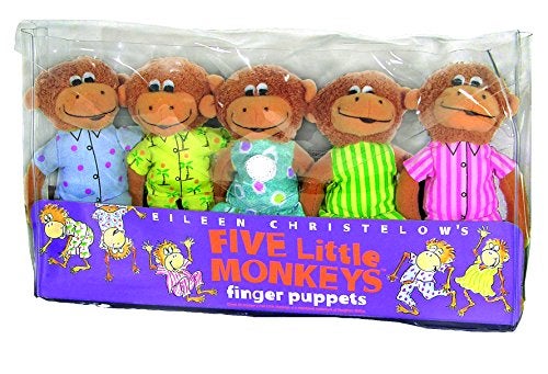MerryMakers Five Little Monkeys Finger Puppet Playset, Set of 5, Polyvinyl Chloride, 5-Inches Each - Image 2