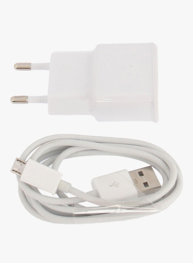 NIBEMINENT Travel Charger With Micro 5 Pin USB Sync Cable (EU Plug) White - Image 5