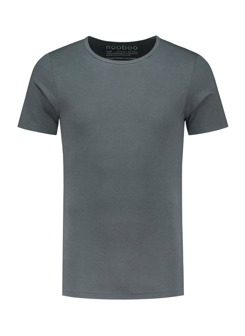 nooboo - Nooboo Luxe Bamboo Men T-Shirt Dark Grey - L - Image 1