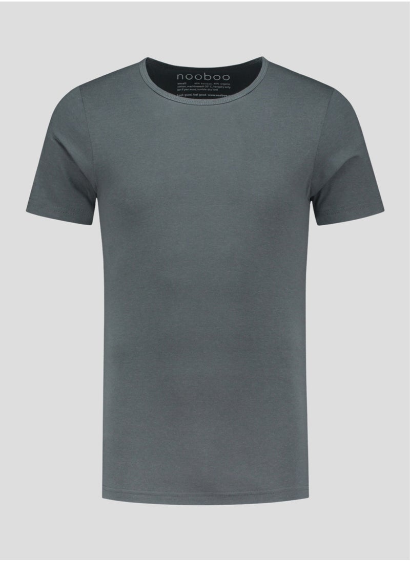 nooboo - Nooboo Luxe Bamboo Men T-Shirt Dark Grey - L - Image 1