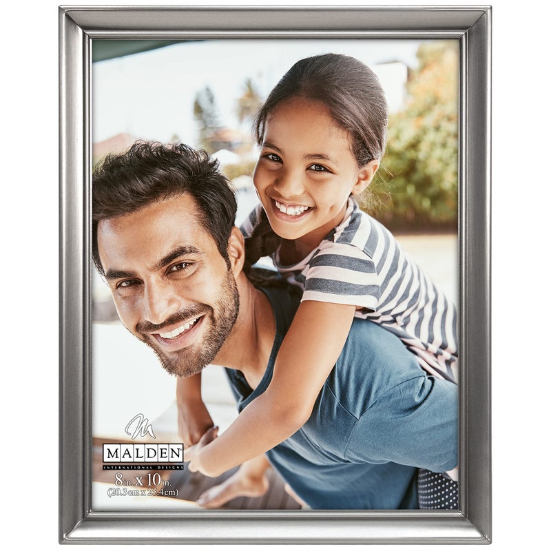 Malden International Designs Concourse Pewter Metal Picture Frame 8x10 Silver
