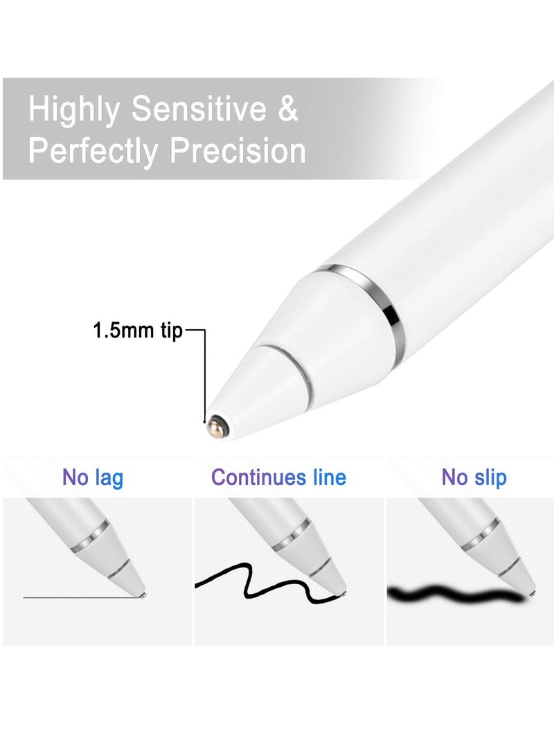 BORTONY Active Stylus Pens for Touch Screens Digital Stylish Pen Pencil Rechargeable Compatible iOS Android iPad Tablets - Image 3