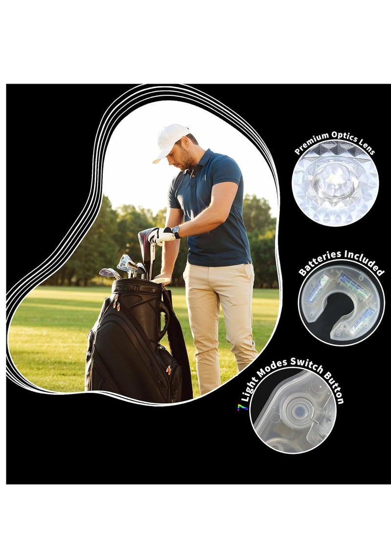 SYOSI Night LED Golf Hole Lights, Putting Green Flags Cup Glow Lamp, Glowing in The Dark, Great for Low Light Golf Play, Putting Practice, Chipping Practice(7 Color) - Image 4