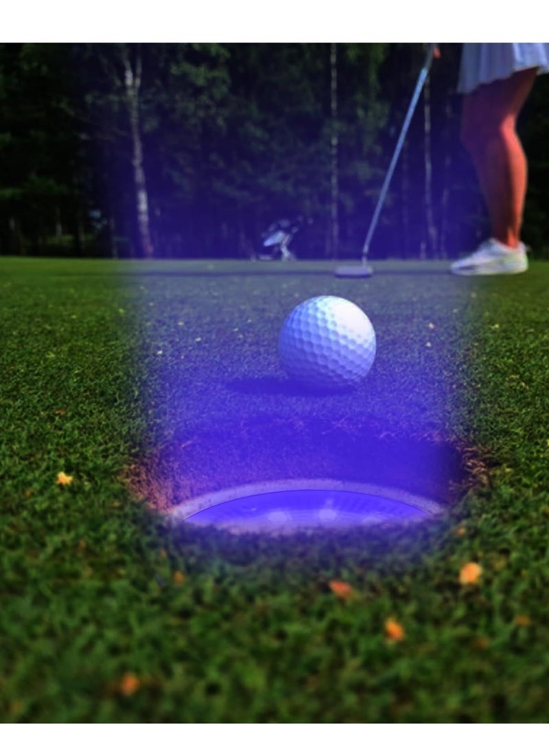 SYOSI Night LED Golf Hole Lights, Putting Green Flags Cup Glow Lamp, Glowing in The Dark, Great for Low Light Golf Play, Putting Practice, Chipping Practice(7 Color) - Image 5
