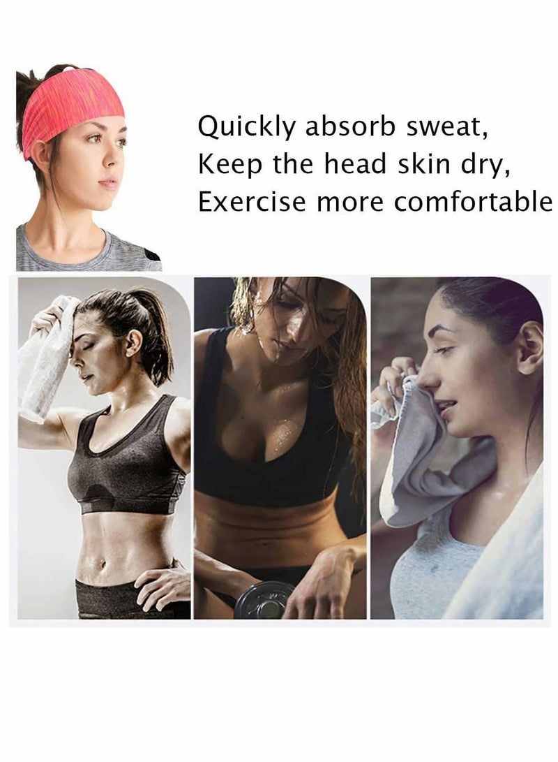 إسكدنيا 3 Pcs Sports Headband, Men's Women's Sweatband Elastic Headband Moisture Absorbing Yoga, Cycling, Fitness - Image 3