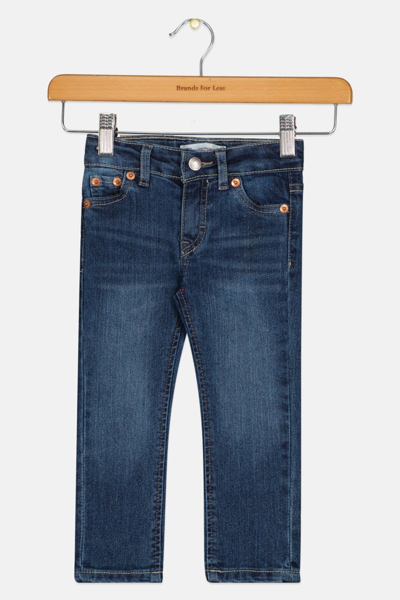 Levi's Toddlers Girl Washed Denim Jeans, Blue - Image 2