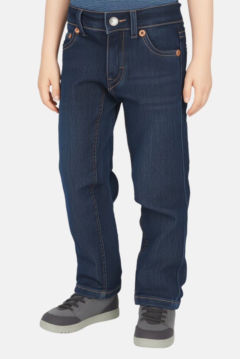 Levi's Toddlers Girl Washed Denim Jeans, Blue - Image 1