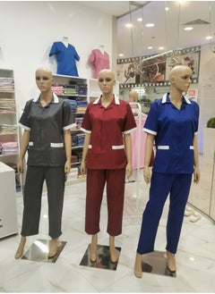 Rannah's Uniform Maid Uniform with Zipper Top and Pants Grey Domestic Helper Uniform  - Image 4