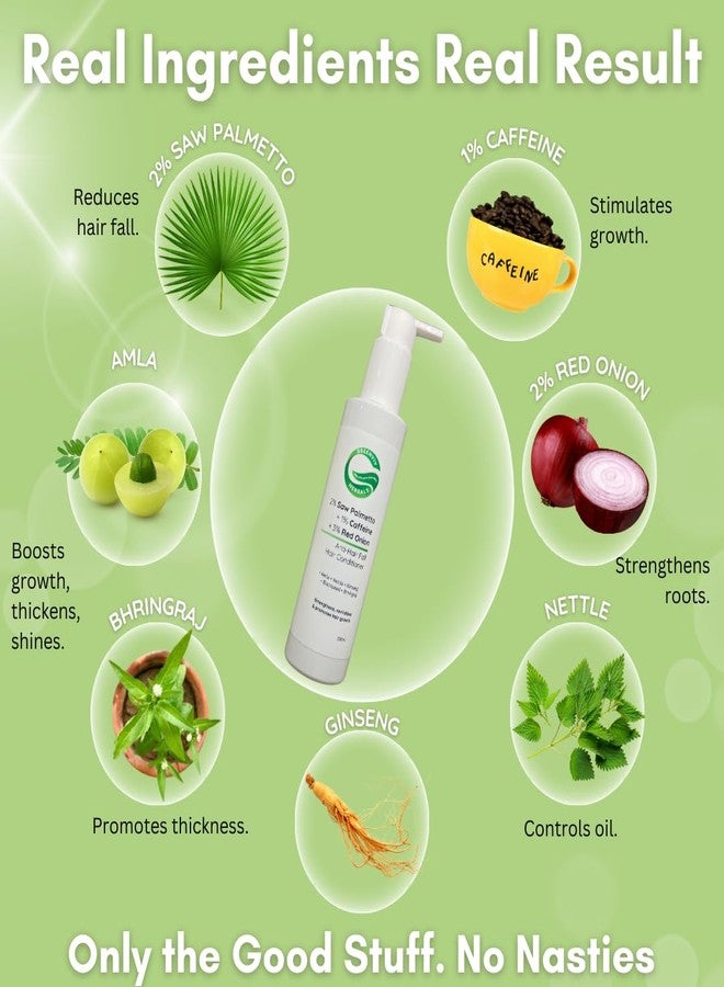 Greenviv 2% Saw Palmetto + 1% Caffeine + 3% Red Onion Anti-Hair Fall Conditioner | Strengthens hair roots, Revitalizes the scalp, and stimulates growth | 200ml - Image 5