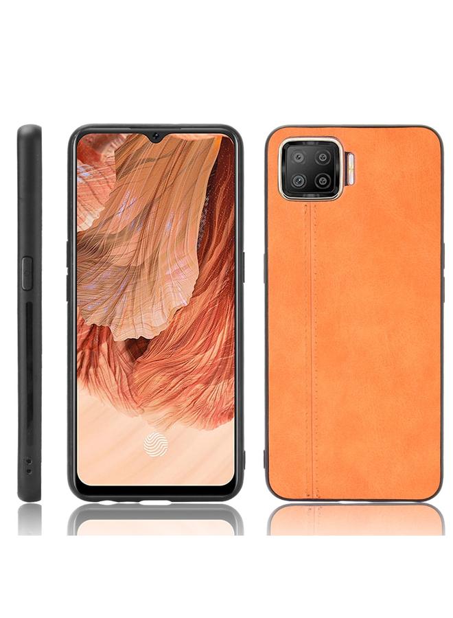 S-TOP Case For OPPO F17/A73 Shockproof Sewing Cow Pattern Skin PC + PU + TPU Case - Image 1