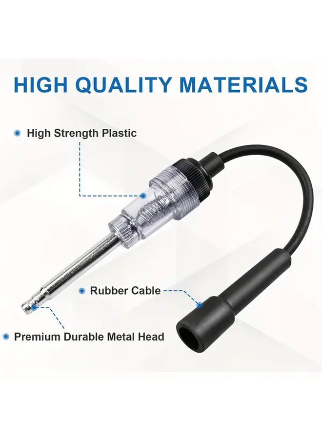 Heavy Duty Metal Engine Spark Plug Tester With Replaceable Light Bulb Socket Connector 1pc - Image 4