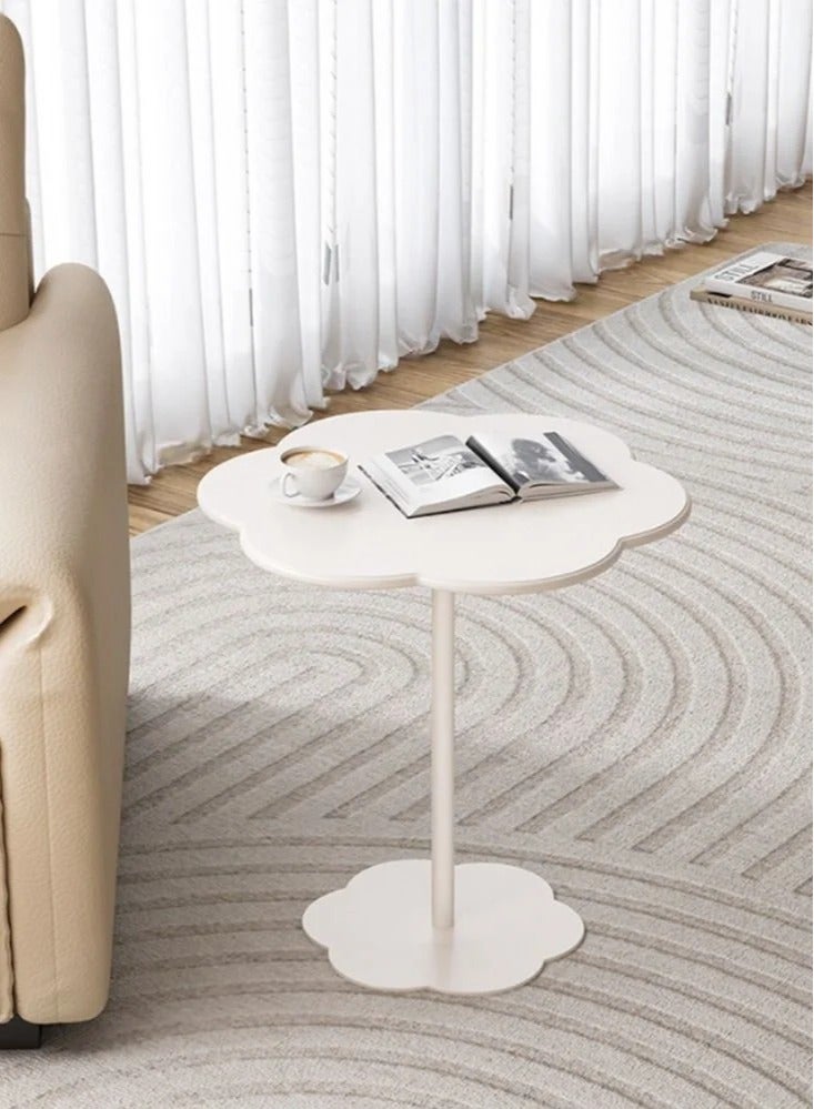 MIXDE Modern Coffee Table Irregular Rounded Corners Extra Thick Table Legs Multifunctional Living Room Home Cream Tea Table, Easy Assembly - Image 1