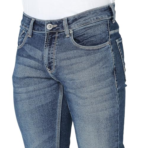 Spykar Men's Skinny Fit Low-Rise Casual Jeans Mid Blue - Image 2
