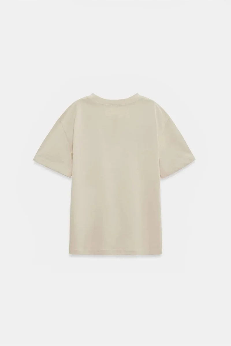 Dilvin Cream Natural DILVIN Women's Cotton Crew Neck T-Shirt for Women | Best Price UAE