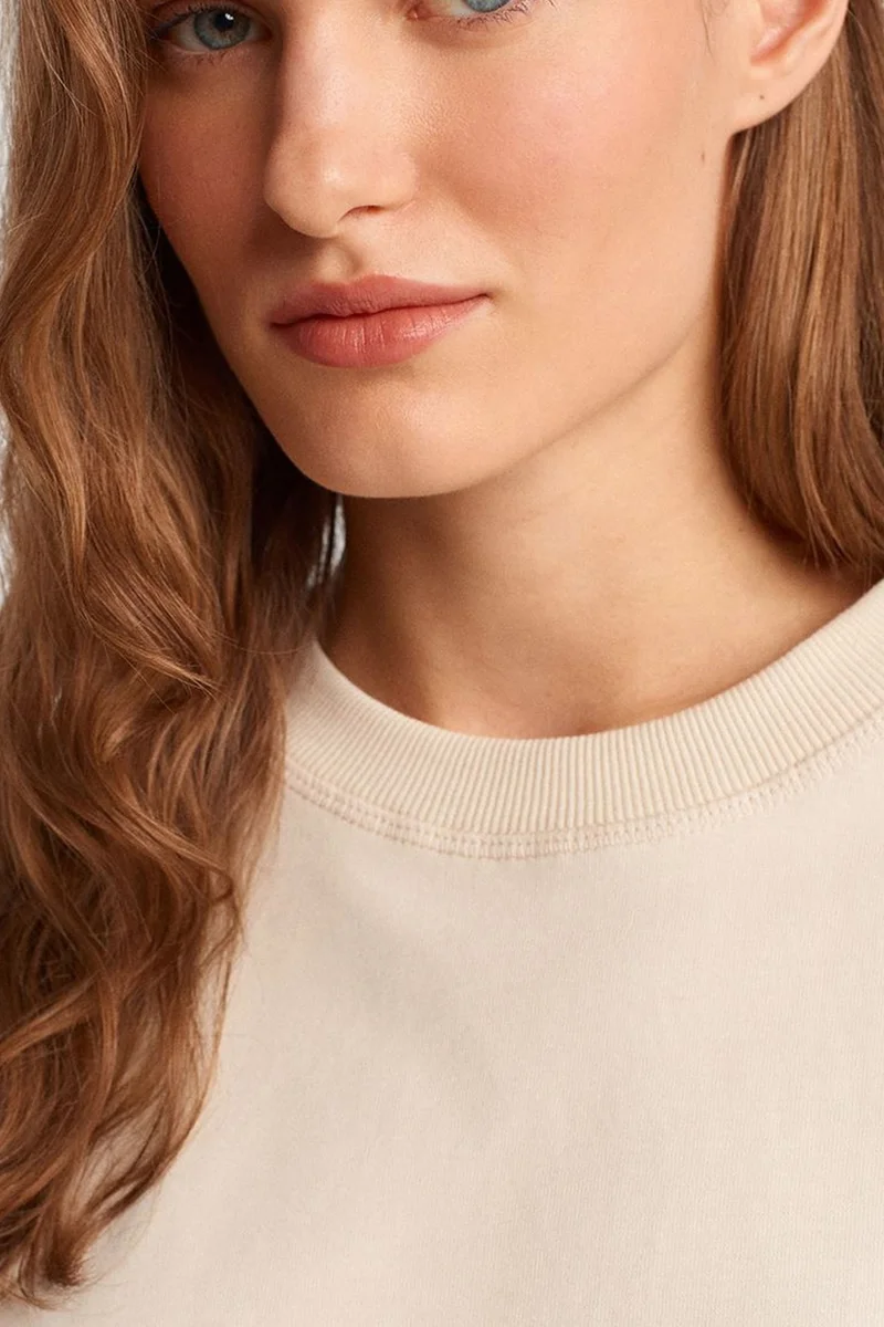 Dilvin Cream Natural DILVIN Women's Cotton Crew Neck T-Shirt for Women | Best Price UAE