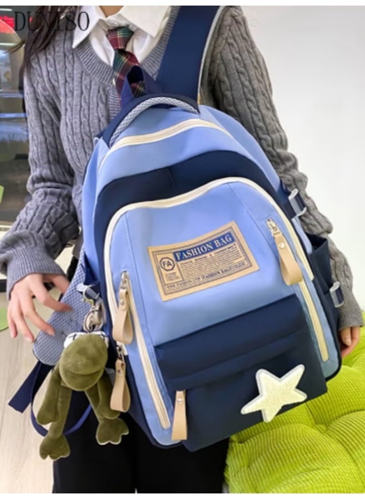 DUNISO Color - Blocking Star Schoolbag 4 - Piece Set | Stylish Design, Practical and Eye - Catching - Image 3