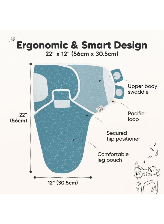 KeaBabies 3-Pack Organic Baby Swaddle Sleep Sacks - Swaddles for Newborns, Infant 0-3 Months, Baby Girls, Boys, Soft & Snug Newborn Sleep Sack, Nursery Swaddling Blankets (Galaxy) - Image 2