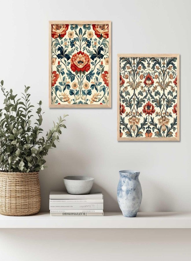 HOTHOUSE Floral Wall Art Painting | Modern Wall Frames For Home Décor Office Living Room |Poster With Frame Wall Decoration Painting | Premium Art Framed Wall Painting With Frames For Home Décor | Set of 2 (Art 1, ( 10X10 inch ), Framed) - Image 4