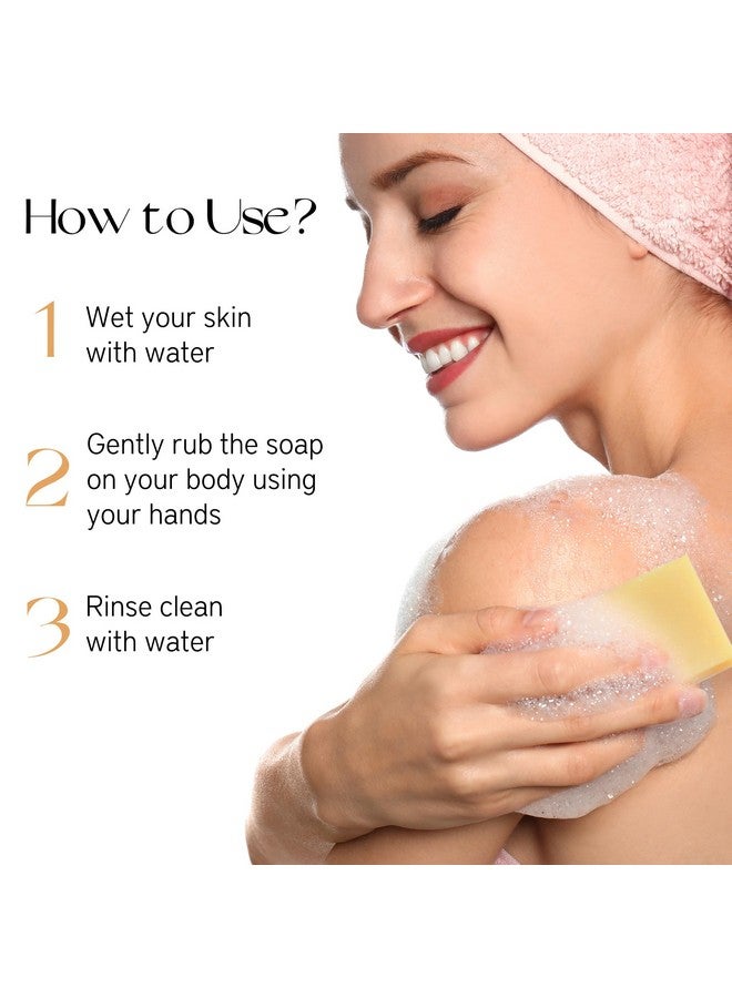 نوريش مانترا صابون استحمام مصنوع يدويًا بالكركم والحمضيات/مصنوع من مكونات طبيعية وعضوية/للرجال والنساء/يناسب جميع أنواع البشرة - 125 جم (عبوة من 3 قطع) - Image 4