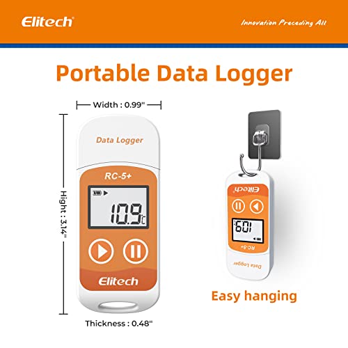 Elitech RC-5+Digital PDF USB Temperature Data Logger Reusable Recorder Refrigerator Thermometer 32000 Points High Accuracy - Image 4