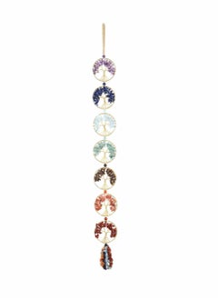 Excefore 7 Chakra Tree Of Life Crystal Hanging, Natural Reiki Healing Crystal Gemstone Hanging for Home Office Decoration, Car Hanging, Housewarming Gift, Party Decor  - Image 1