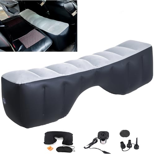Onirii Inflatable Car Air Travel Mattress Back Seat Bed with Air Pump,51.2"×10.6"×14.6" Portable Camping Sleeping Gap Pad Air Bed for Car,SUV - Image 1