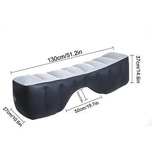 Onirii Inflatable Car Air Travel Mattress Back Seat Bed with Air Pump,51.2"×10.6"×14.6" Portable Camping Sleeping Gap Pad Air Bed for Car,SUV - Image 3