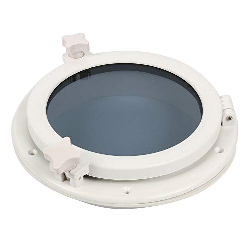 Amarine made Boat Window Yacht Round Opening Portlight Porthole Window 10" Replacement Window Port Hole - ABS , Tempered Glass -Marine/boat/rv Portlight Hatch, Color: White, Black (White) - Image 5