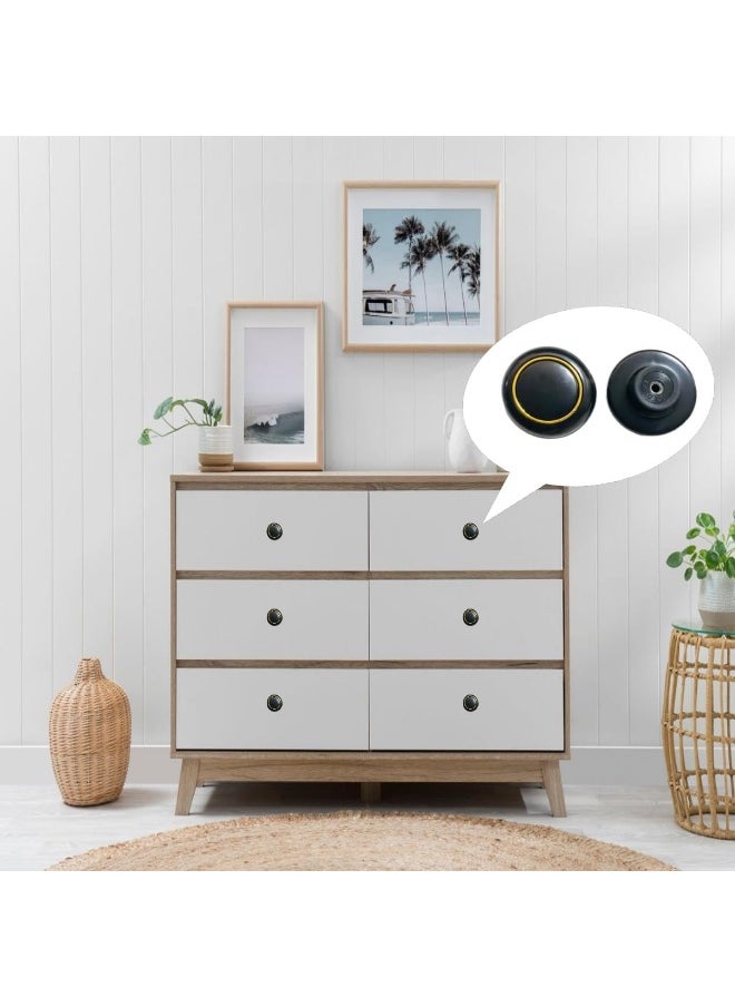 Biella Biella™ ABS Furniture Pulls Knob - Mushroom Shaped Black Cabinet Knobs Drawer Pulls for Home Office Kitchen Cupboard Wardrobe DIY (Pack of 2)  - Image 4