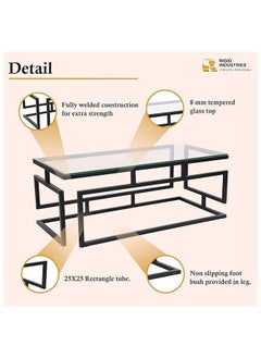 RIGID Midnight Coffee Table Black 45x115x55cm  - Image 2