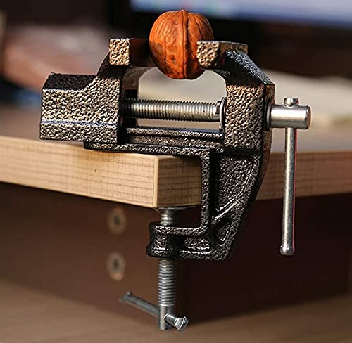 BUYSK Mini Table Bench Vice Clamp for Jewelry Model Making DIY Repairs Modelling Painting and Crafting-Black (cast iron (32mm)) - Image 4