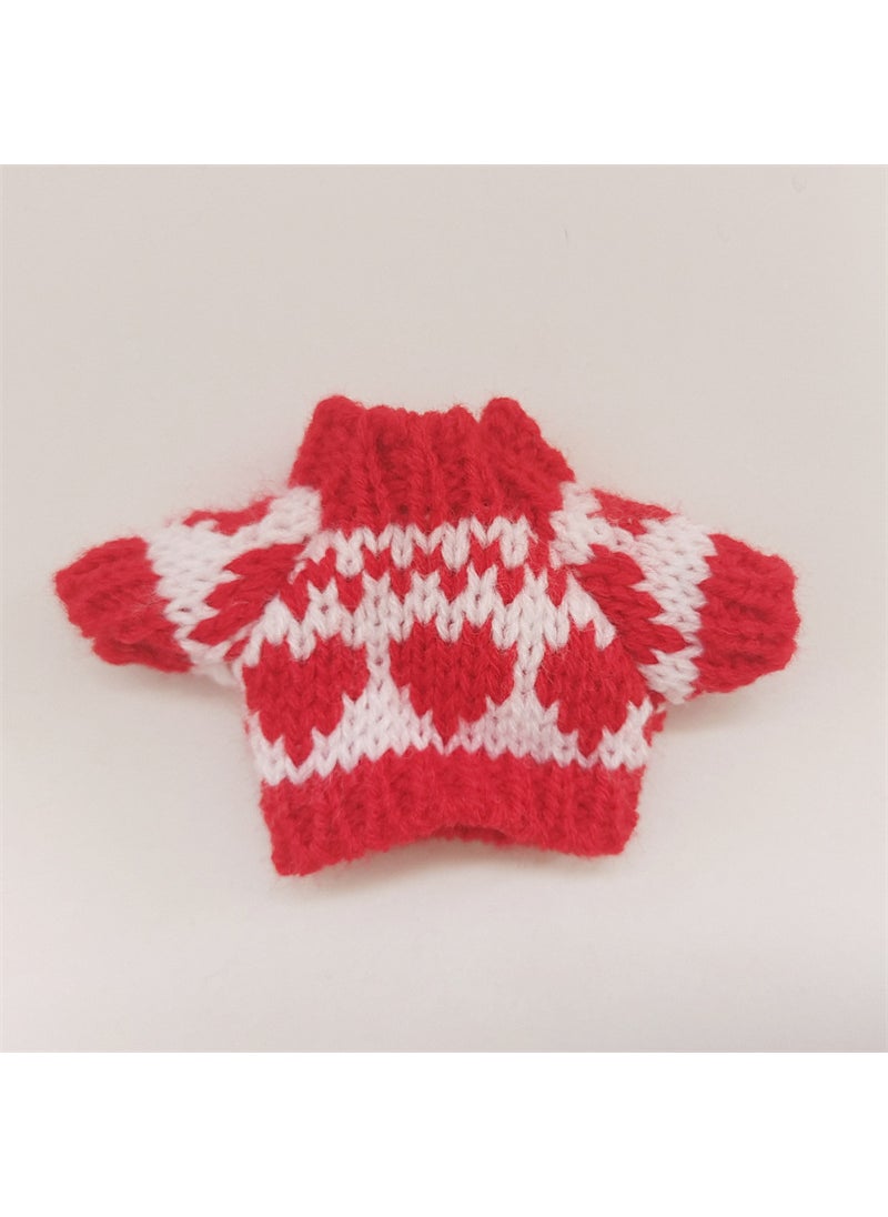 Generic - Trendy Labubu Doll Clothes Sweaters Scarves Red loop love sweater one piece - Image 1