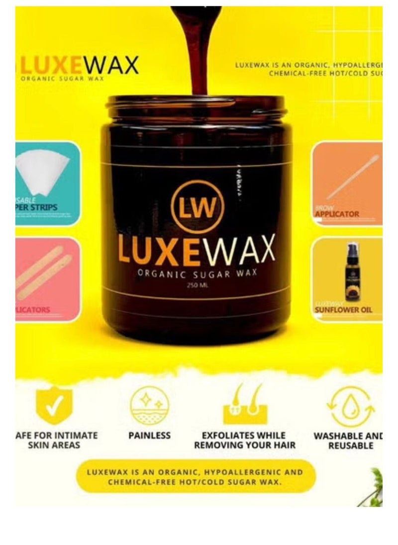 Luxewax - Organic Sugar Wax Kit (Hair Removal Kit) - Image 1