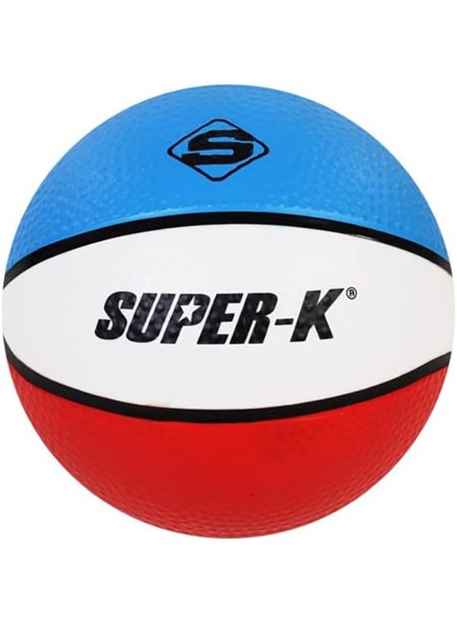 Joerex Saa40443 Pvc Super Kids Colourful Basketball, Blue/White/Red - Image 1