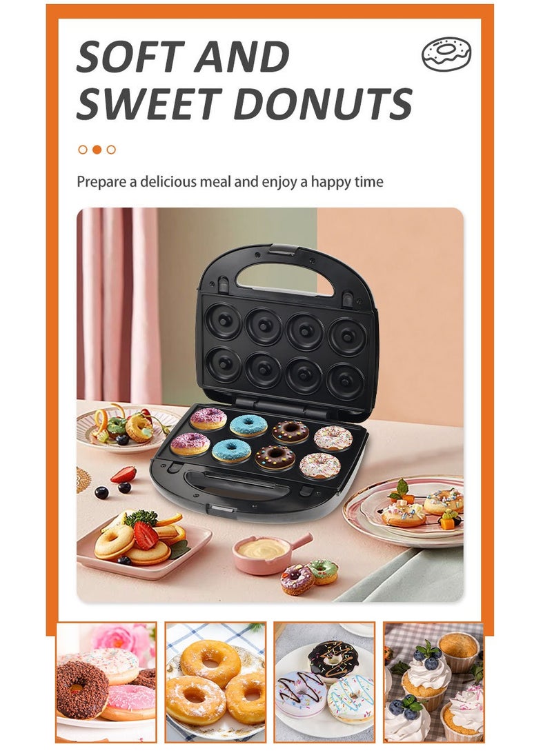 سوكاني 8 في 1 ماكينة صنع الوجبات الخفيفة غير اللاصقة مع طبق ساندويتش/طبق وافل/طبق دونات/هوت دوج/كوكيز/صينية خبز/كعكة جوز/مادلين مع ألواح قابلة للفصل 750 وات SK-B140 أسود - Image 5