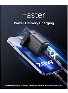 VOLTME iPhone Charger Type C PD 20W Fast USB C Charger iPhone 15 Fast Charger Head Type-C Power Plug Universal Travel Adapter USB-C Plug for iPhone 15/15 Pro Max/15 Pro/15 Plus/14/13/12/11,etc (Black)  - Image 2