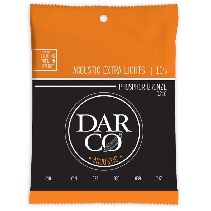 Martin Strings D210 Darco Acoustic Guitar Set 92/8 Phosphor Bronze Extra Light - 0.10 - 0.47 - Image 1