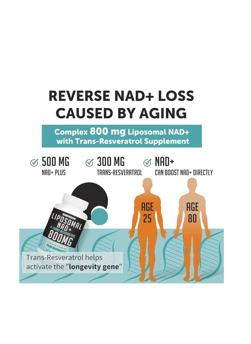 Rhamoph - Liposomal Nad And Trans Resveratrol 800 Mg 60 Softgels - Image 1
